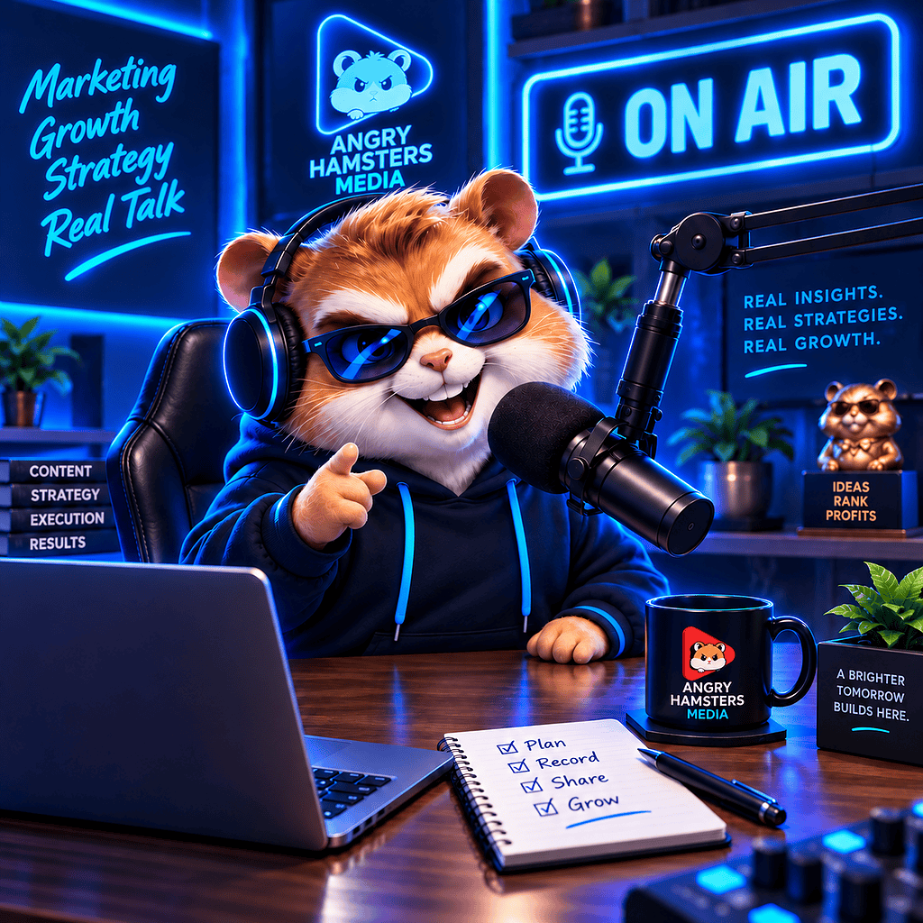 Hamster talking on a podcast about this product review