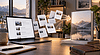 blog articles flying through the air and turning into an ebook